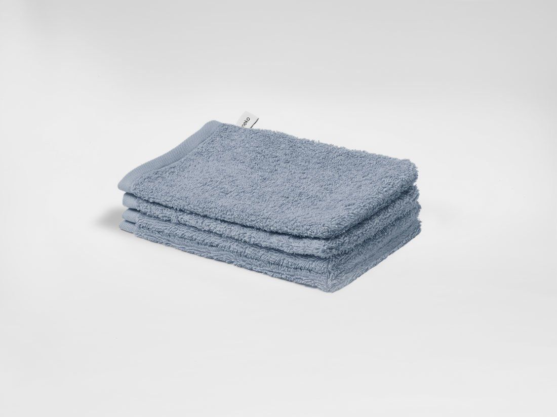 Washandjes terry faded blue 15x22 - 4 st